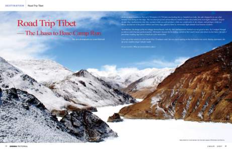 DESTINATION  Road Trip Tibet Road Trip Tibet — The Lhasa to Base Camp Run