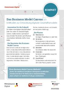Kompaktflyer 05: Das Business Model Canvas 1/3