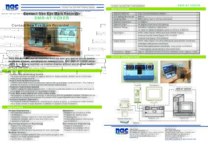 Contact - free Eye Path Tracking System  Contact - free Eye Mark Recorder EMR - AT VOXER