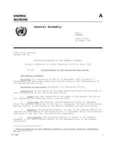 A  UNITED NATIONS  General Assembly