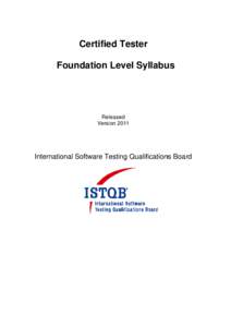 Software testing / International Software Testing Qualifications Board / Rex Black / K2 / Acceptance testing / Tiny Encryption Algorithm / Topography / Computing / Business