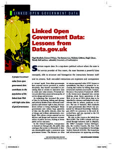 Linked Open Government Data  Linked Open Government Data: Lessons from Data.gov.uk
