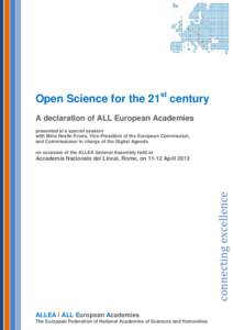 Open Science for the 21st century