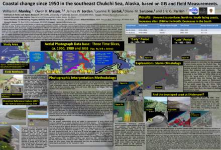 Coastal change since 1950 in the southeast Chukchi Sea, Alaska, based on GIS and Field Measurements. William F. Manley, 1  Owen K. Mason,