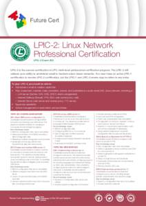   LPIC-2: Linux Network Professional Certification LPIC-2 Exam 202