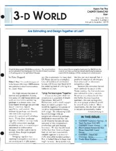 News For The C ADKEY j DataCAD 3-D WORLD  User