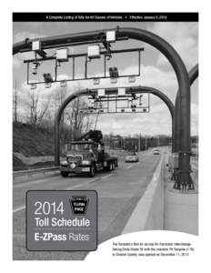 A Complete Listing of Tolls for All Classes of Vehicles • Effective January 5, [removed]PENNA
