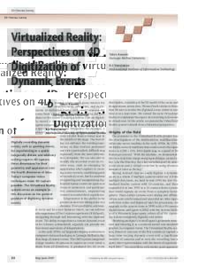3D Cinema Survey  Virtualized Reality: Perspectives on 4D Digitization of Dynamic Events