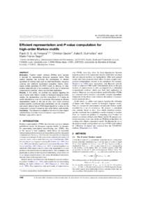Vol. 24 ECCB 2008, pages i160–i166 doi:bioinformatics/btn282 BIOINFORMATICS  Efﬁcient representation and P-value computation for