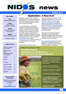 October[removed]September: A New Era? Key Dates: 7 Oct