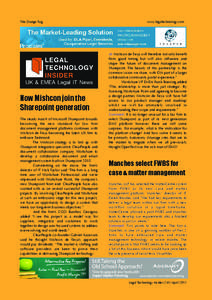 The Orange Rag  www.legaltechnology.com  Mishcon de Reya will therefore not only benefit