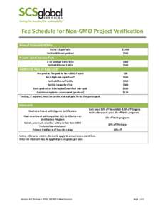 Organic food / Economy / Marketing / Fee / Payments / Pricing / Organic certification / Market economics) / The Non-GMO Project