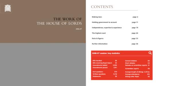 CONTENTS THE WORK OF THE HOUSE OF LORDS[removed]Making laws