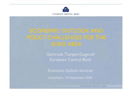 Economic Outlook and Policy Challenges for the Euro Area