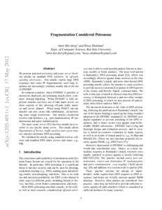 Fragmentation Considered Poisonous  arXiv:1205.4011v1 [cs.CR] 17 May 2012 Amir Herzberg† and Haya Shulman‡ Dept. of Computer Science, Bar Ilan University