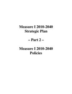 Strategic Plan - Rural Mountain/Desert Project Development and Traffic Management Systems Policies