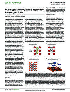 Overnight alchemy: sleep-dependent memory evolution