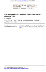 Downloaded from rsbm.royalsocietypublishing.org on October 18, 2013  Erik Helge Osvald Stensio. 2 October[removed]