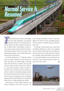 COVER STORY  Normal Service Is Resumed The new train Hayabusa cuts through the countryside on the Tohoku