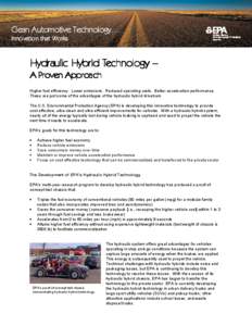 Hydraulic Hybrid Technology - A Proven Approach, EPA420F[removed]