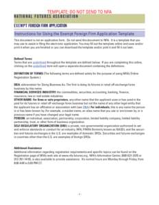 Exempt Foreign Firm Application Template (Entire)