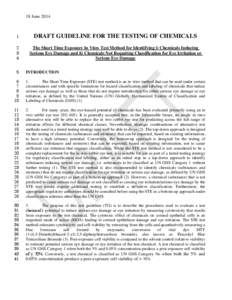 18 JuneDRAFT GUIDELINE FOR THE TESTING OF CHEMICALS