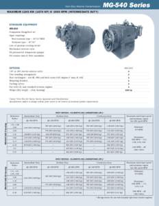 Twin Disc Marine Transmission  MG-540 Series Maximum 1245 kWhp) @ 1900 RPM [intermediate duty]