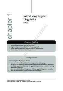 chapter 1  Introducing Applied Linguistics  MA