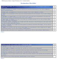 OSHA Ergonomic Solutions: Computer Workstations eTool - Evaluation Checklist