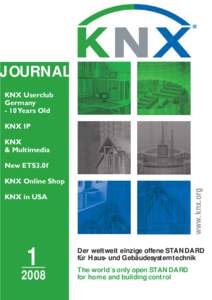 ®  JOURNAL KNX Userclub Germany - 10 Years Old