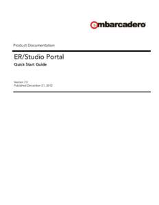 ER/Studio Portal  Quick Start Gudie