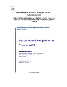 Sexuality and Religion in the Time of AIDS