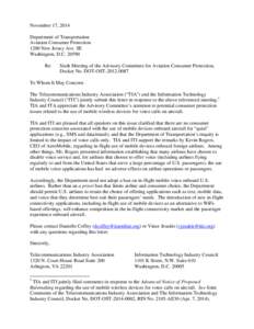 Microsoft Word - TIA-ITI Letter to DoT re ACACP Mtg - Nov[removed]