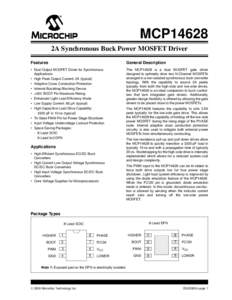 MCP14628 2A Synchronous Buck Power MOSFET Driver Features General Description