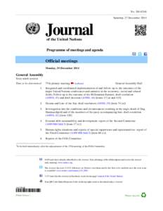 No[removed]Saturday, 27 December 2014 Journal of the United Nations