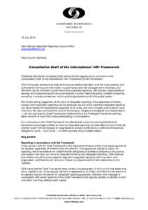 15 JulyInternational Integrated Reporting Council (IIRC)   Dear Council members