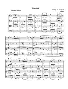 Quartett Ludwig van Beethoven op. 130 Alla danza tedesca Allegro assai