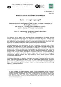 Announcement and call for papers, August 2011