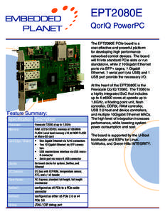 Ethernet / Computer buses / Embedded systems / IEEE standards / PCI Express / QorIQ / XFP transceiver / Joint Test Action Group / SerDes / Computer hardware / OSI protocols / Electronic engineering