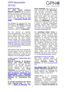 GPN NewsletterNEWS FROM GPN The 2014 Global