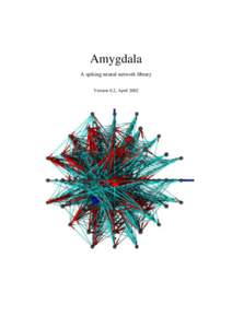 Amygdala A spiking neural network library Version 0.2, April 2002 Table of Contents 1. Introduction....................................................................................................................3