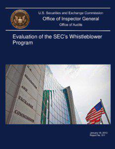 Evaluation of the SEC’s Whistleblower Program