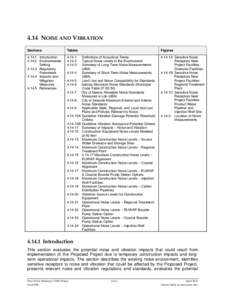4.14 NOISE AND VIBRATION Sections Tables  Figures