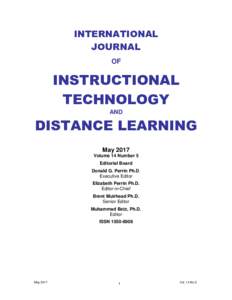 International Journal of Instructional Technology and Distance Learning  INTERNATIONAL JOURNAL OF