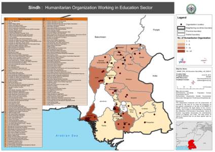 Sindh : Humanitarian Organization Working in Education Sector Sr. No 1 2