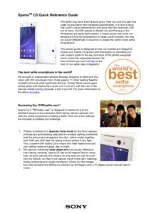Microsoft Word - Xperia C3 Quick Reference Guide.docx