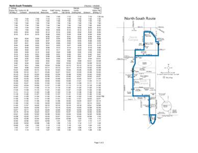 North-South Timetable  Effective: [removed]College Station Rd. Carlton St. @