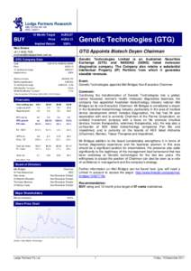 Lodge Partners Research ABN: AFSL: Month Target