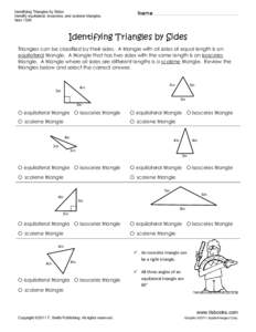 Identifying Triangles by Sides