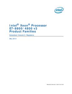 Intel® Xeon® Processor E7v3 Product Families Datasheet Volume 2: Registers May 2015
